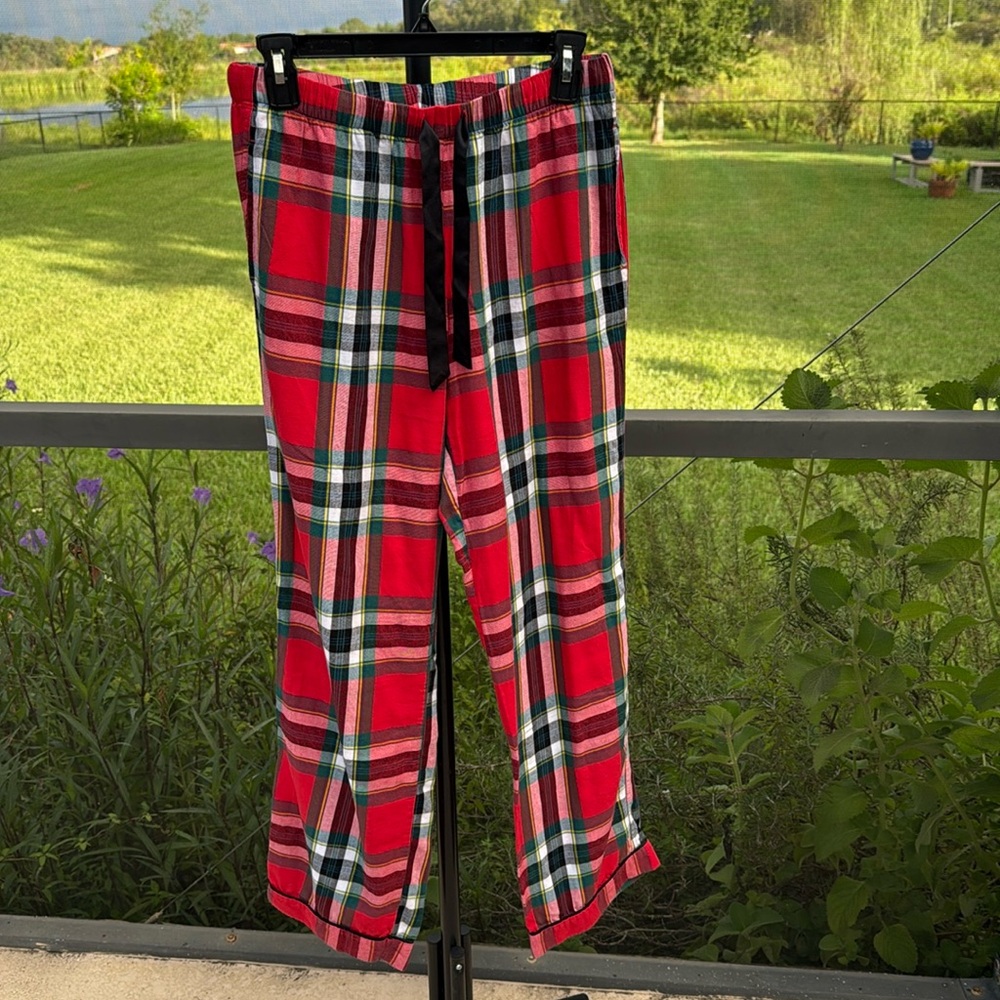 Victoria’s Secret adjustable tie PLAID PAJAMAS PJ Pants size small